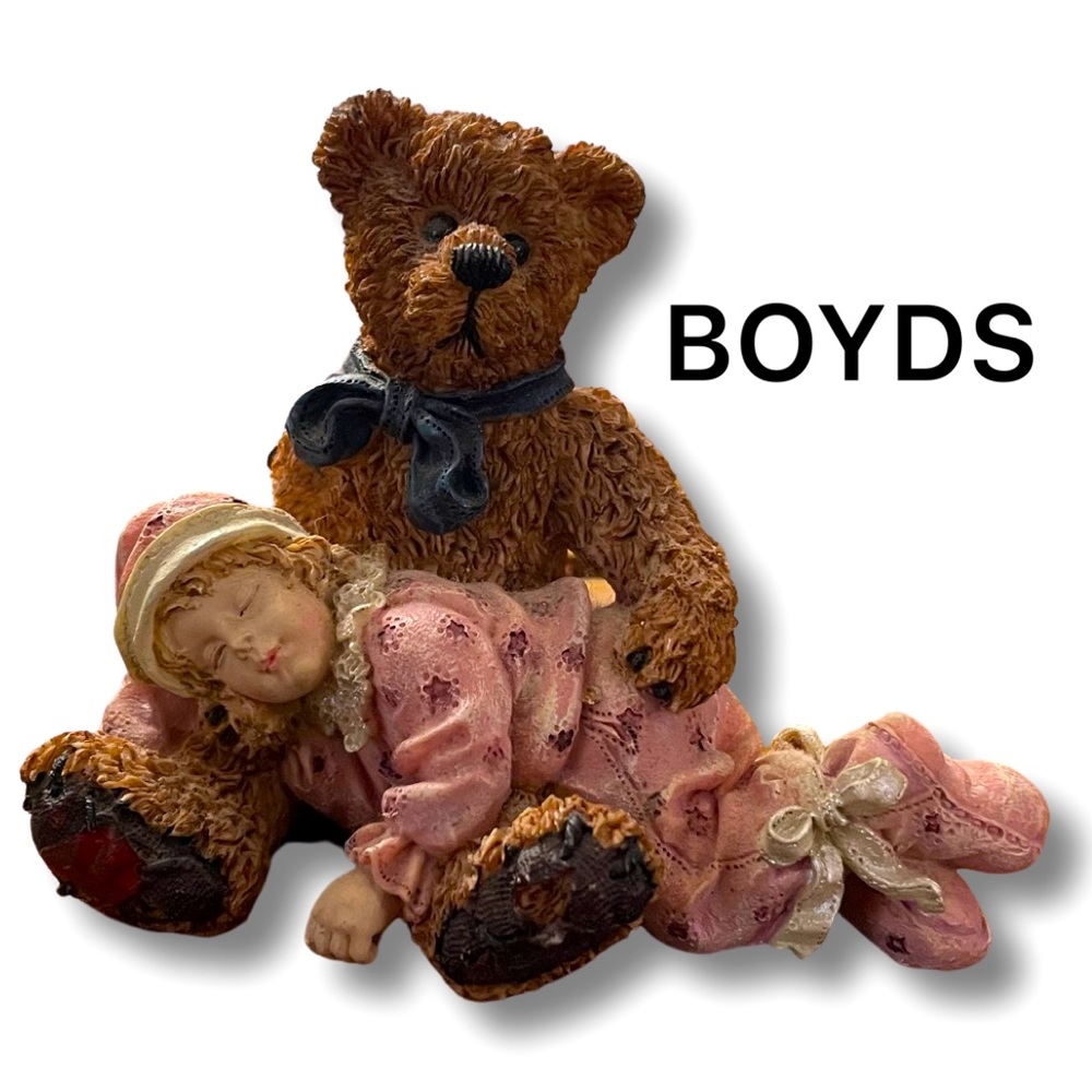 Boyds - Yesterdays’ Child - Edmund with Shelby…Asleep In Teddy’s Arms